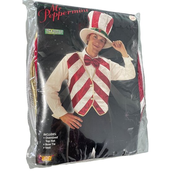 Mr Peppermint Uncle Sam Costume One Size Chest Up To Size 42 Holiday NEW - Picture 2 of 9